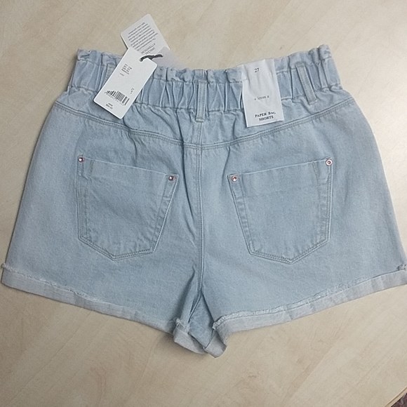a loves a Paperbag High Waist Denim Shorts Frost - Picture 4 of 8